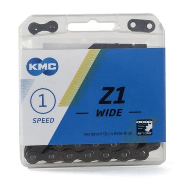 Велосипедная цепь KMC Z1 WIDE, 1 скорость + замок