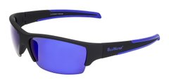Окуляри поляризаційні BluWater Daytona-2 Polarized (G-tech blue), дзеркальні сині в чорно-блакитній оправі