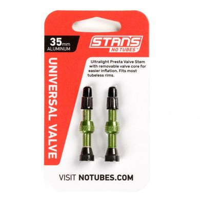 Безкамерний ніпель Stan's Notubes FV 35мм зелений (2 шт)