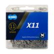 Ланцюг KMC X11 Grey 11 швидкостей 114 ланок сірий + замок