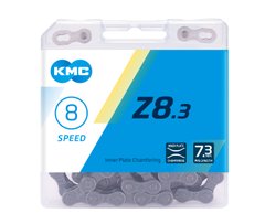 Ланцюг KMC Z8.3 7-8 швидкостей 116 ланок + замок сірий/сірий