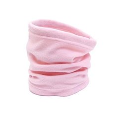 Детский флисовый теплый бафф/шарф, с затяжкой и фиксатором, светло розовый, Розовый, Unisize