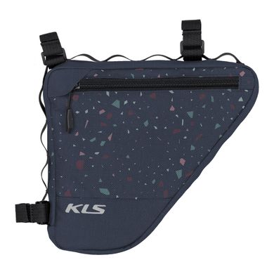 Сумка в треугольник рамы KLS Wedge 023, темно-синий, дизайн-конфетти