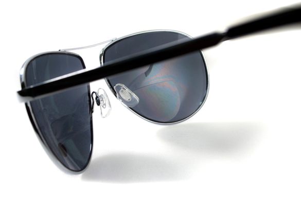 Окуляри біфокальні (захисні) Global Vision Aviator Bifocal (+3.0) (gray), чорні біфокальні лінзи в металевій оправі