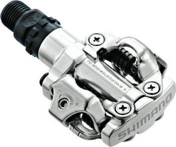 Педали контактные Shimano PD-M520 SPD, серебристые, Серебристый