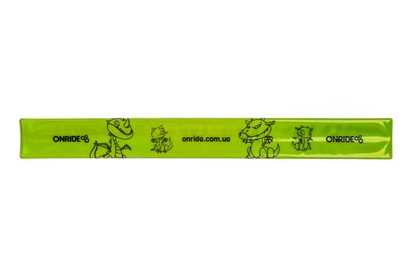 Світловідбиваюча смужка ONRIDE Дракончики 4.5х40см, Зелений