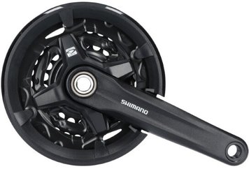 Шатуны Shimano FC-MT210-3, 175мм, 44X32X22, интегрированная ось, защита звезд