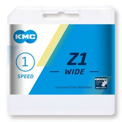 Велосипедная цепь KMC Z1 Wide 1 скорость + замок OEM