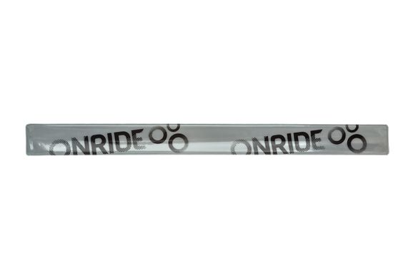 Світловідбиваюча смужка ONRIDE Класік 3х34 см срібляста, Сріблястий