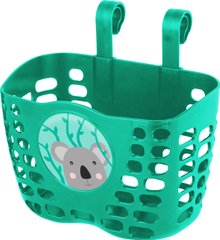 Кошик дитячий пластиковий на кермо KLS Buddy Коала, зелений-бірюза