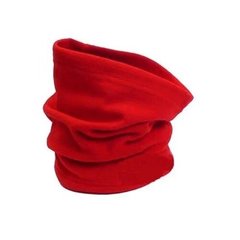 Детский флисовый теплый бафф/шарф, с затяжкой и фиксатором, Красный, Красный, Unisize
