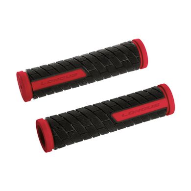 Ручки керма Longus GRID, червоно/чорний, 128 мм