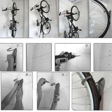 Кріплення велосипеда на стіну за колесо, складне HS-010