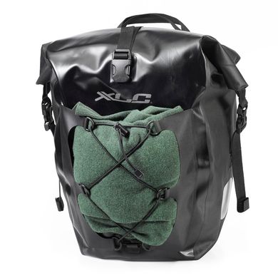 Комплект водонепроникних сумок XLC (2 шт), 21x18x46см, чорний