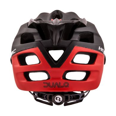 Шлем HQBC DUALQ размер М (54-58см), черный/красный матовый