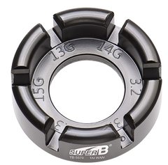 Спицевой ключ SuperB в форме кольца с вырезами черный стальной