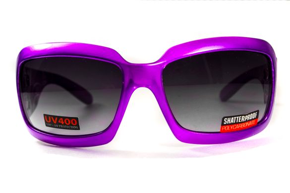 Очки защитные открытые Global Vision Passion Purple (gradient smoke) серые с градиентом