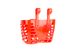 Корзина детская пластиковая на руль ONRIDE Pony Maxi красная для велосипедов 16-20"