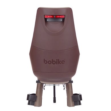 Дитяче велокрісло Bobike Exclusive maxi Plus Carrier LED/Toffee Brown