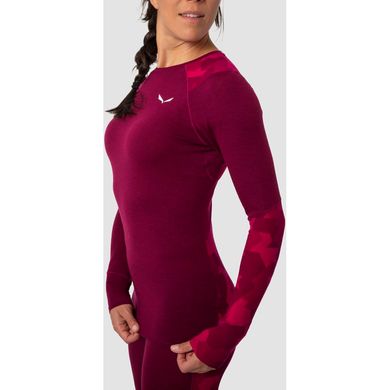 Термофутболка женская Salewa CRISTALLO WARM AMR W L/S TEE - 40/34 (XS) - бордовый