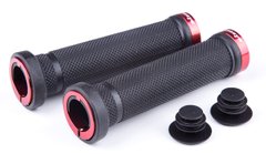 Ручки руля FireEye Stripper No.2 140 мм з замками черный с красным