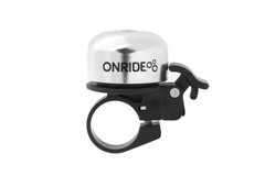 Звонок ONRIDE Tone хомут 22.2 мм серебристый, Серебристый