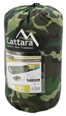 Спальний мішок (спальник) Cattara "ARMY" 13404 камуфляж 10°C, Зелений