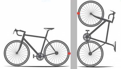 Крепление для шоссейного велосипеда к стене, 23 - 32 мм