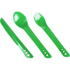 Виделка, ложка, ніж Lifeventure Ellipse Cutlery green