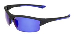 Окуляри поляризаційні BluWater Daytona-1 Polarized (G-tech blue), дзеркальні сині в чорно-синій оправі