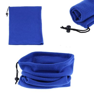 Дитячий флісовий теплий бафф/шарф, із затяжкою та фіксатором, Синій, Синій